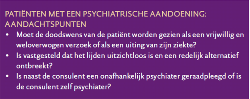 Aandachtspunten psychiatrische aandoening